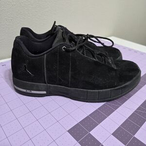 Nike Air Jordan TE Team Elite 2 Low 'Triple Black' sneakers Shoes Mens 9.5